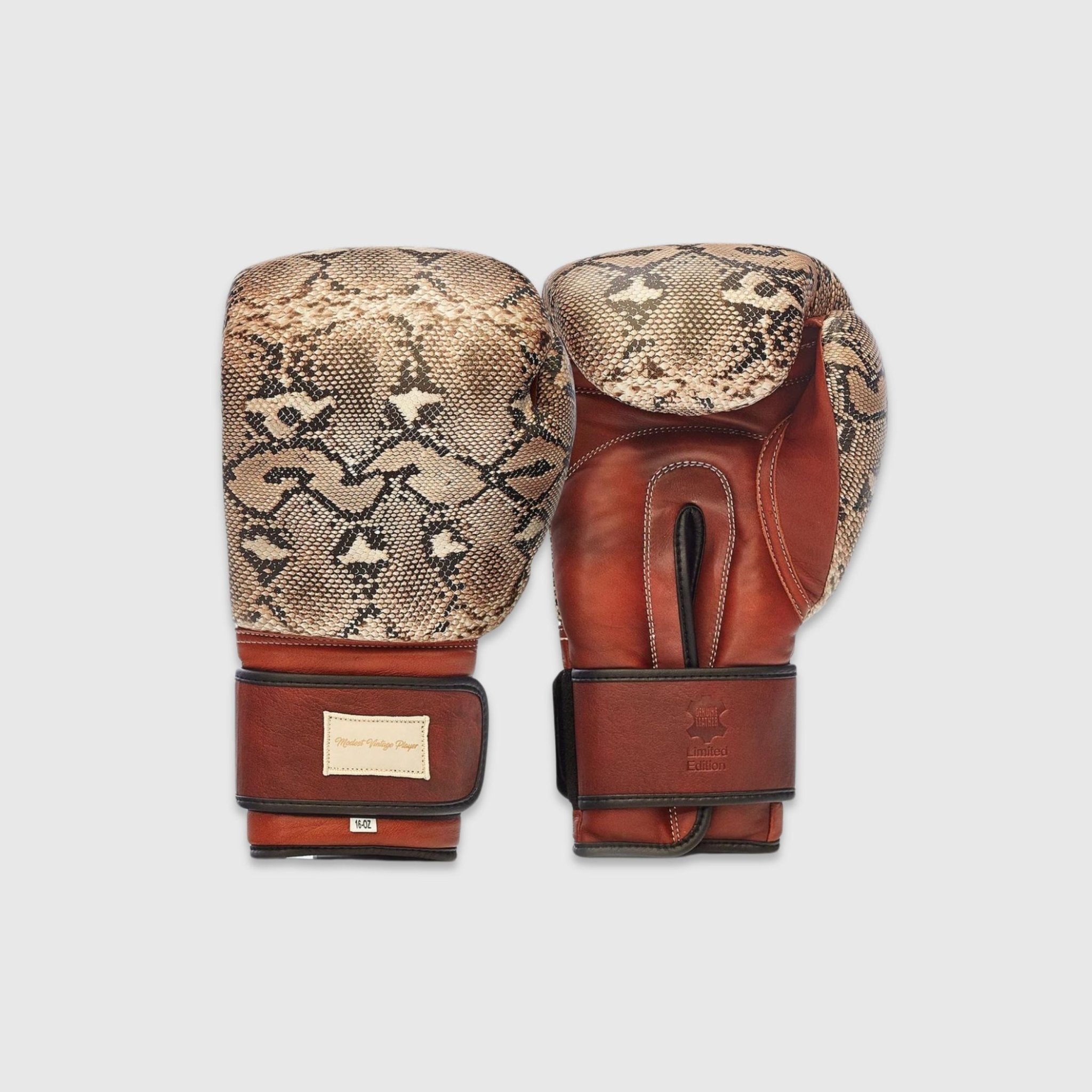 Snakeskin boxing gloves on sale