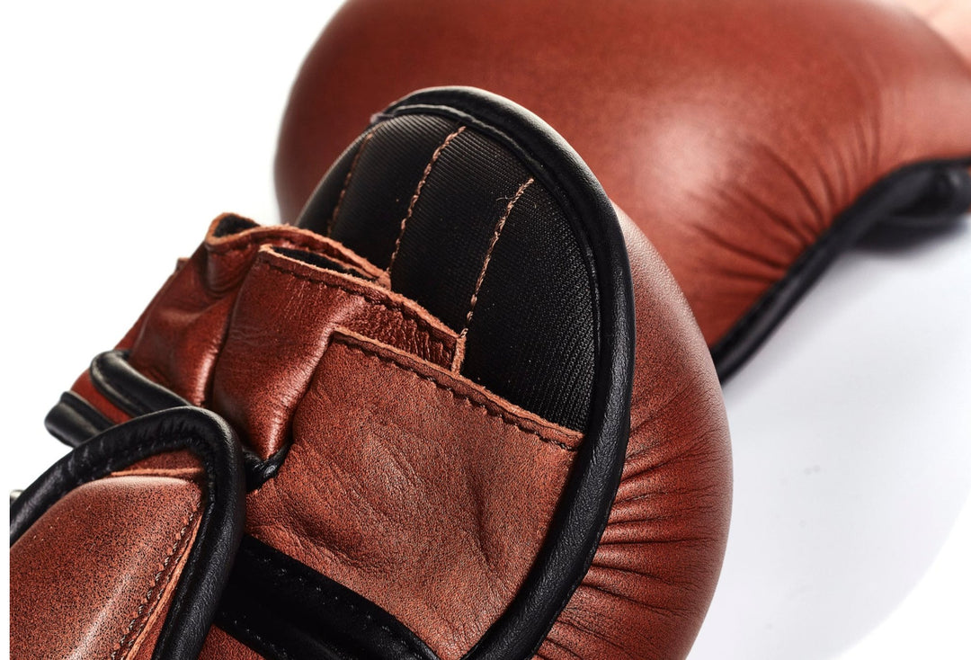 MVP x PRO HERITAGE BROWN LEATHER HYBRID MMA GLOVES - MODEST VINTAGE PLAYER LTD