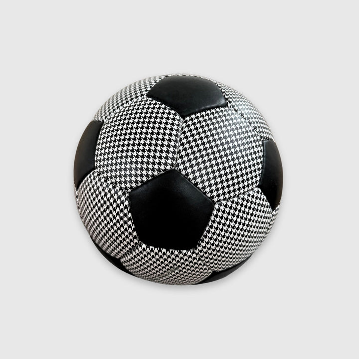 Houndstooth Leather 32P Soccer Ball - Black - MODEST VINTAGE PLAYER LTD