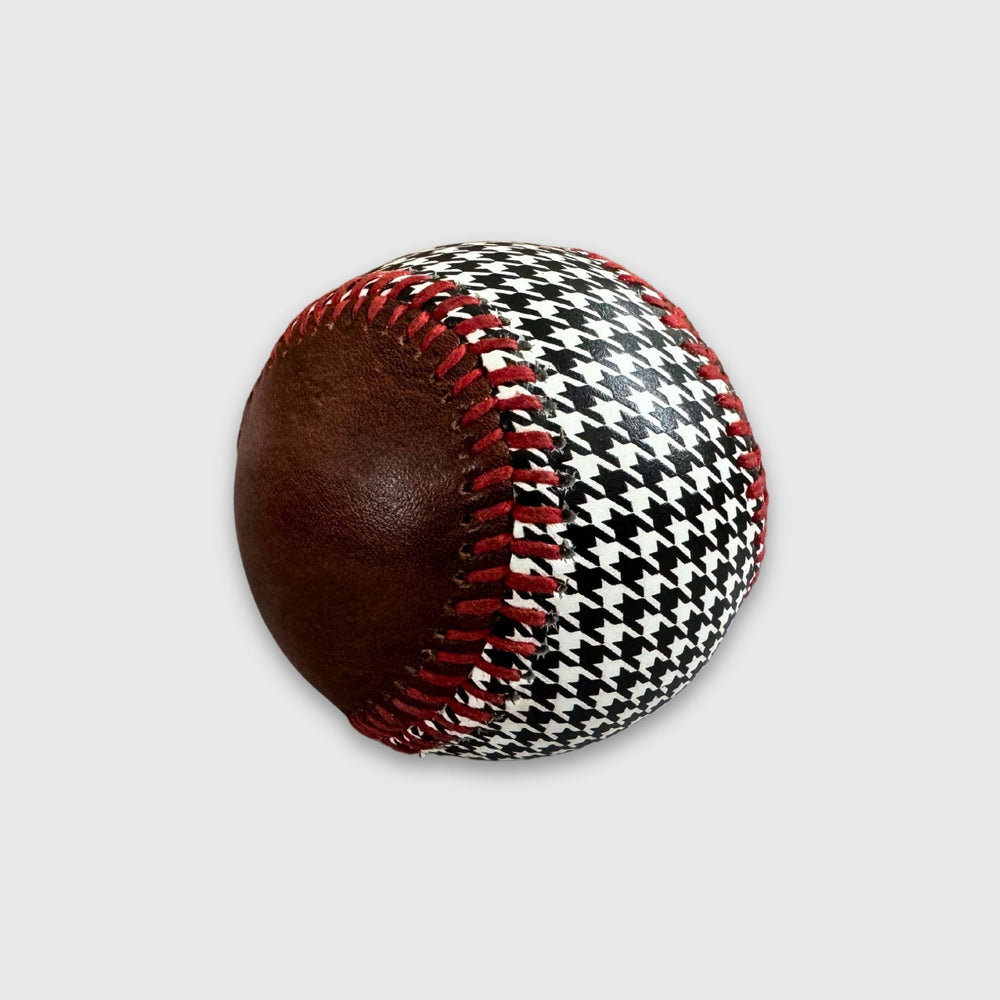 Houndstooth Leather Baseball - MODEST VINTAGE PLAYER LTD