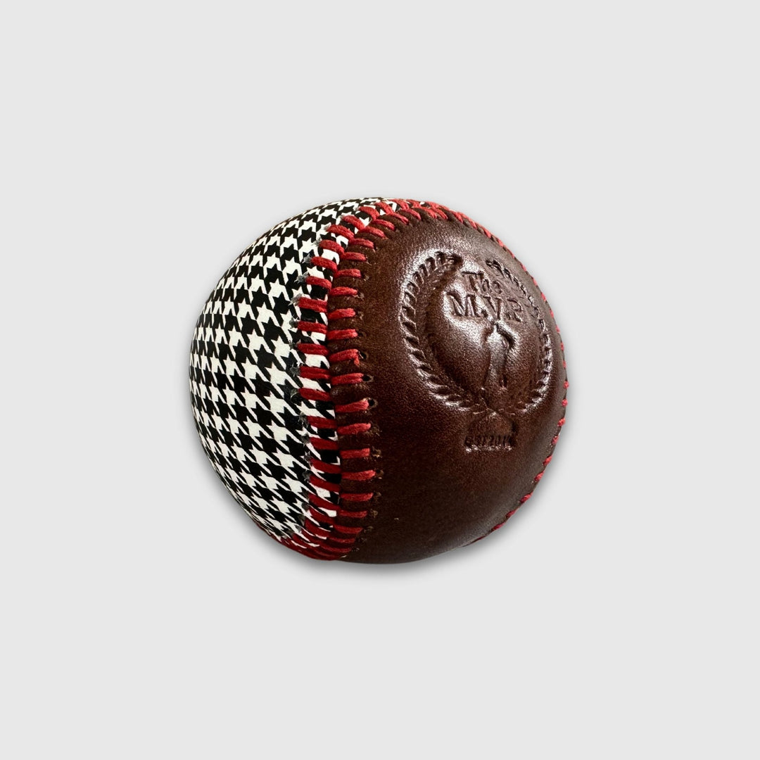 Houndstooth Leather Baseball - MODEST VINTAGE PLAYER LTD