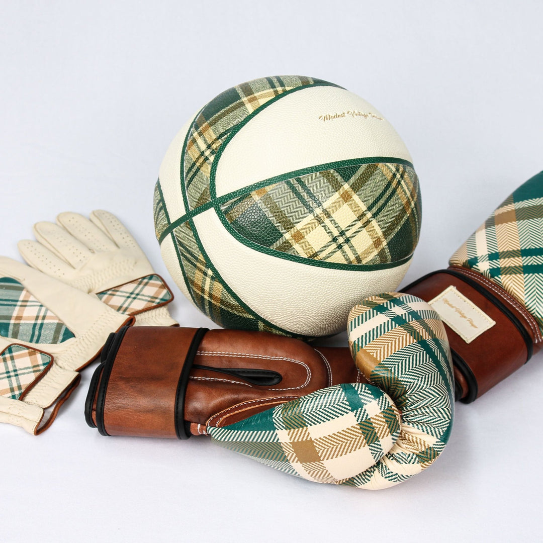 Leather Basketball - Tartan - MODEST VINTAGE PLAYER LTD