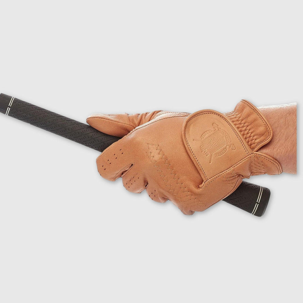 PRO Cabretta Leather Golf Gloves - Vintage Tan (2 Pack) - MODEST VINTAGE PLAYER LTD