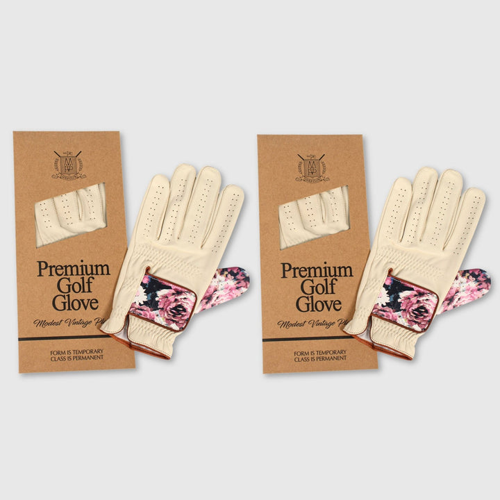 PRO Floral Cabretta Leather Golf Gloves (2 Pack) - MODEST VINTAGE PLAYER LTD