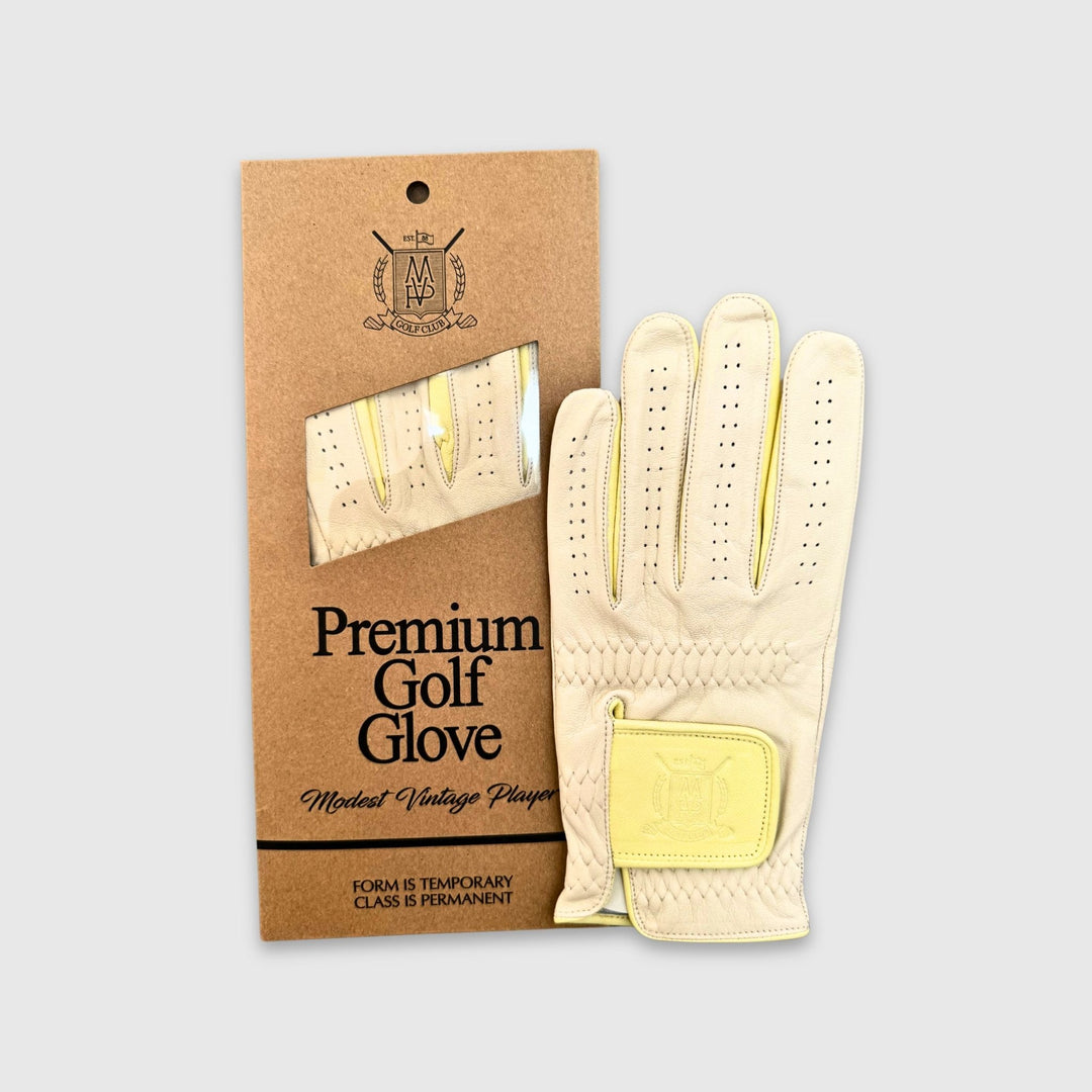 PRO Pastel Cabretta Leather Golf Gloves - Blue & Yellow (2 Pack) - MODEST VINTAGE PLAYER LTD