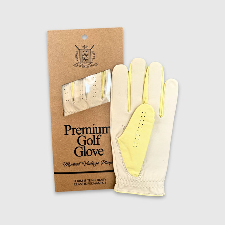 PRO Pastel Cabretta Leather Golf Gloves - Blue & Yellow (2 Pack) - MODEST VINTAGE PLAYER LTD