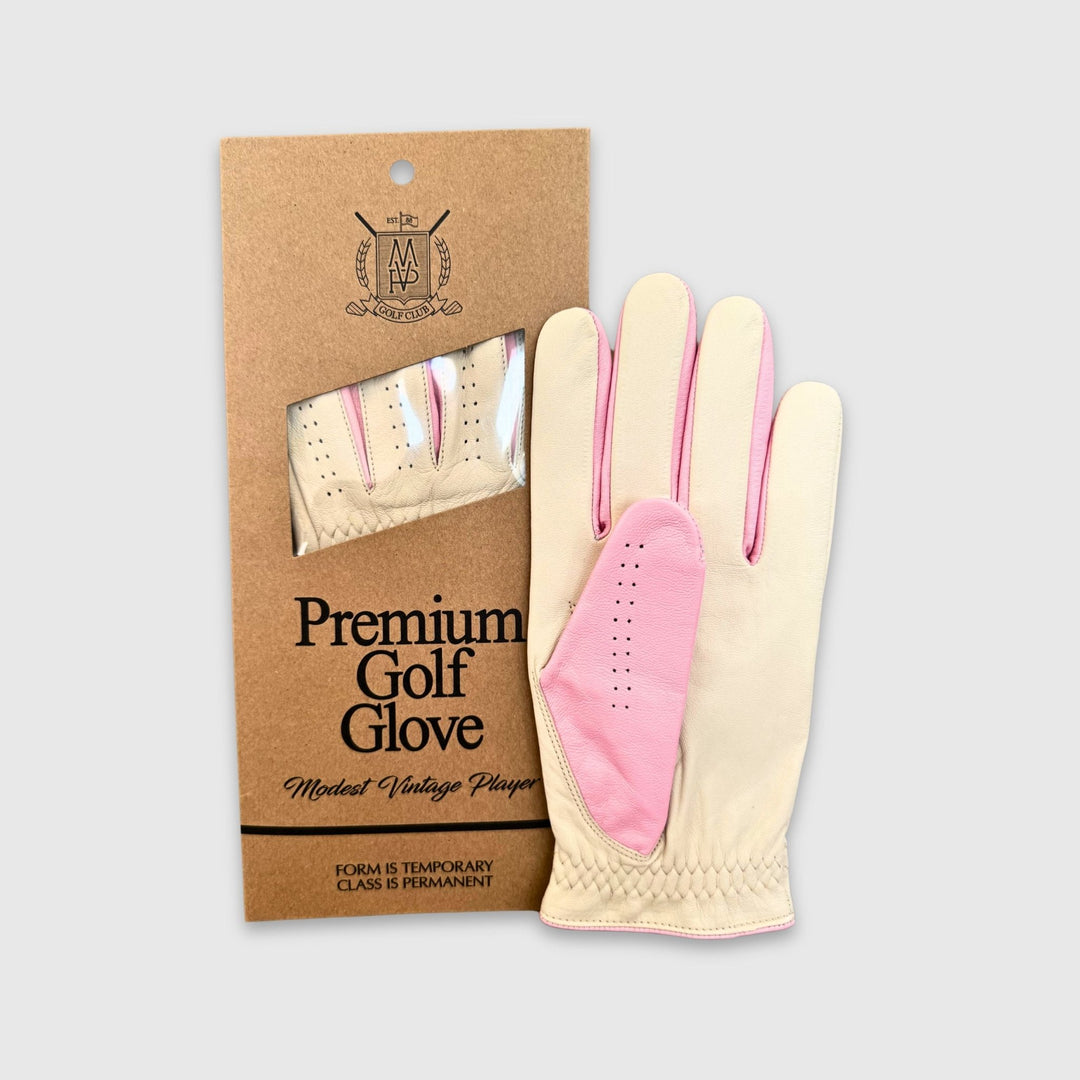 PRO Pastel Cabretta Leather Golf Gloves - Purple & Pink (2 Pack) - MODEST VINTAGE PLAYER LTD