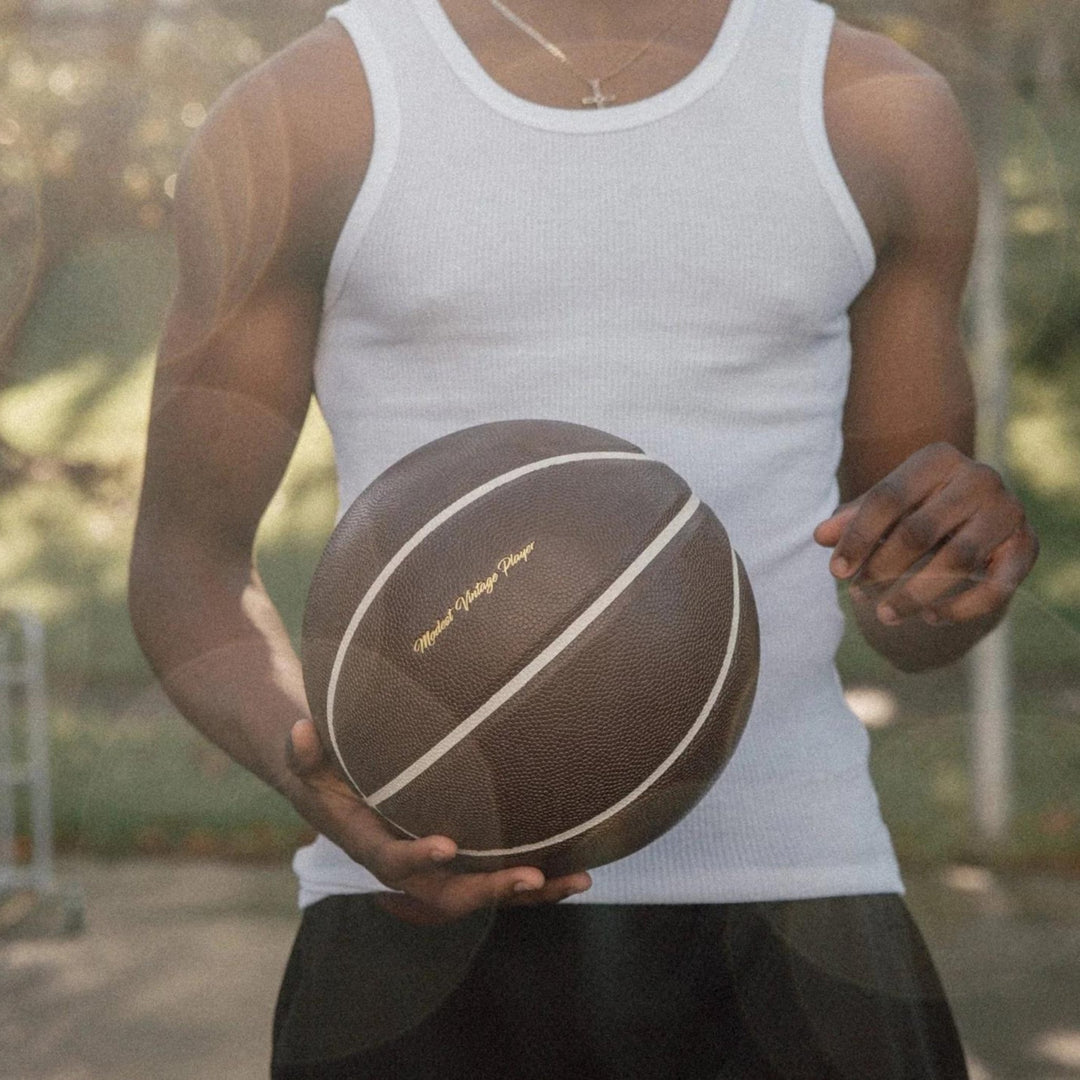 Dark Brown Leather Basketball - MODEST VINTAGE PLAYER LTD