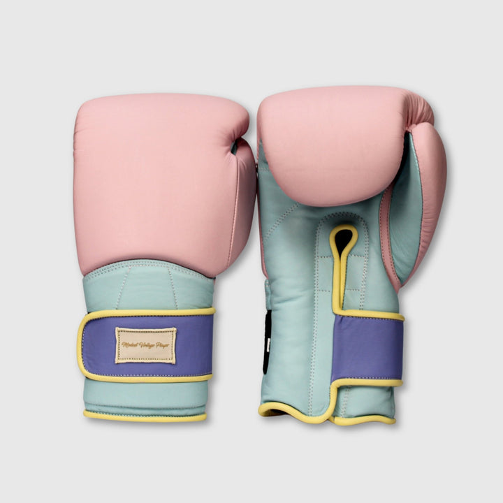 Elite Pastel Leather Boxing Gloves - Pink - MODEST VINTAGE PLAYER LTD