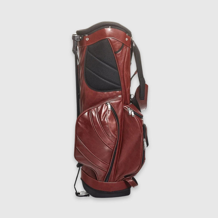 Heritage Brown Leather Golf Bag - Stand - MODEST VINTAGE PLAYER LTD