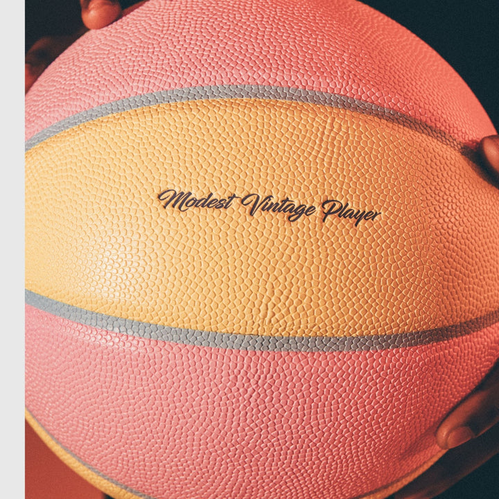 Pastel Leather Basketball - Yellow - MODEST VINTAGE PLAYER LTD