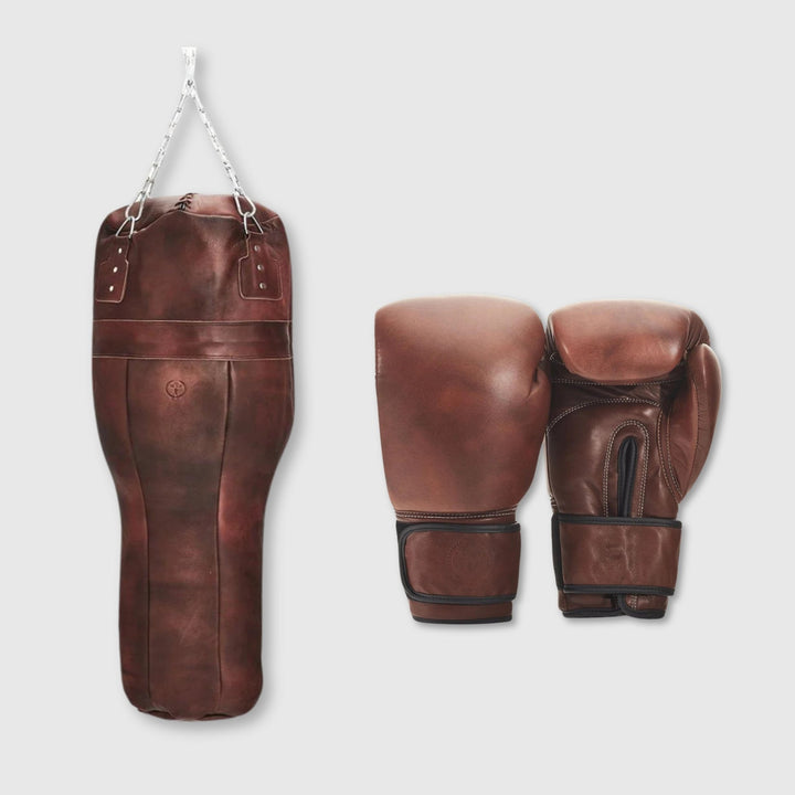 PRO Heritage Brown Uppercut Bag Leather Boxing Package (Strap Up) - MODEST VINTAGE PLAYER LTD