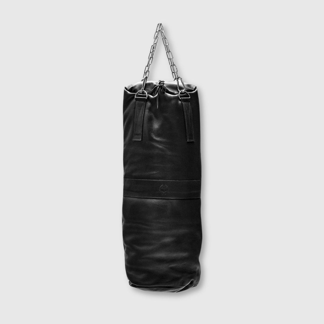 RETRO Executive Black Leather Heavy Punching Bag (un-filled) - MODEST VINTAGE PLAYER LTD