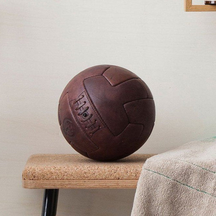 RETRO Heritage Brown Leather T Soccer ball - MODEST VINTAGE PLAYER LTD